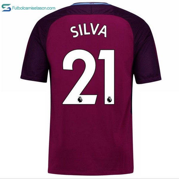 Camiseta Manchester City 2ª Silva 2017/18